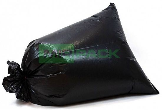 Мешки для мусора 120 литров, 30 мкм, 20 шт, ПВД, черные, 70x110 см, Надежные - Вид 2