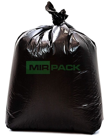 Мешки для мусора 240 литров, 60 мкм, ПВД , 93х125 в пачках, черные - Вид 1