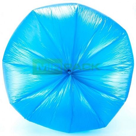 Мешки для мусора 120 л, 12 мкм, 10 шт, 70х110см, голубые, упаковочные - Вид 2