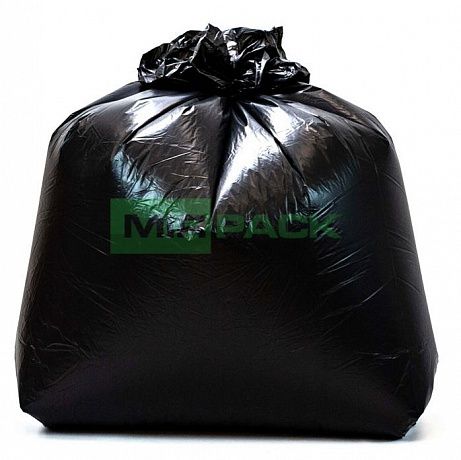 Мешки для мусора 360 литров, 40 мкм, в пачках ПВД, черные, пласт - Вид 1