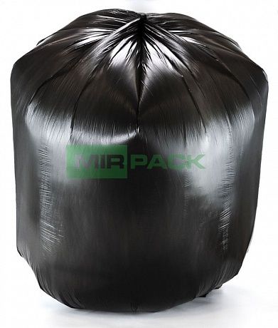 Мешки для мусора 120 л, 12 мкм, 10 шт. черные, в урны с педалью и крышкой - Вид 3