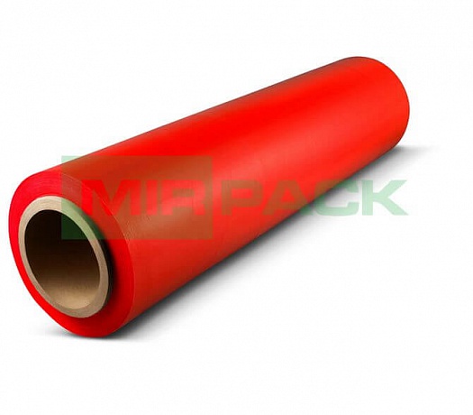 Стрейч пленка упаковочная 500 мм 23 мкм 1,5 кг красная - Вид 1